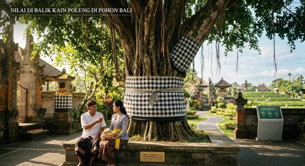 Kenapa Pohon Besar di Bali Dibalut Kain Poleng? Ini Alasan Budayanya