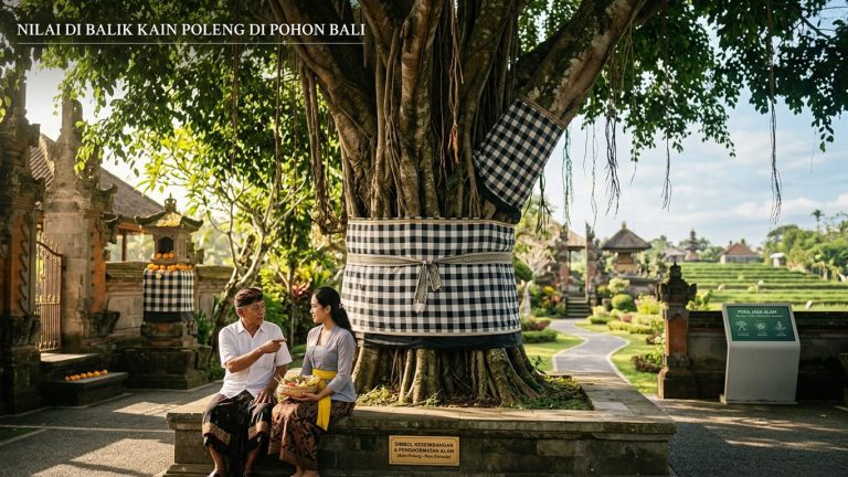 Kenapa Pohon Besar di Bali Dibalut Kain Poleng? Ini Alasan Budayanya