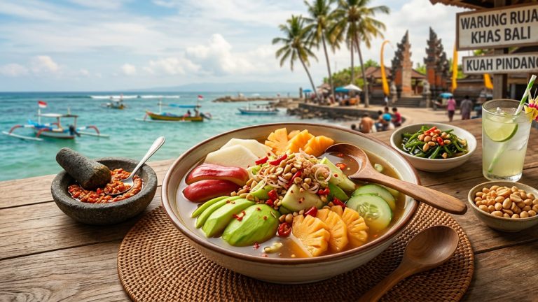 Pedas, Segar, Gurih! Kenapa Rujak Kuah Pindang Khas Bali Selalu Bikin Ketagihan?
