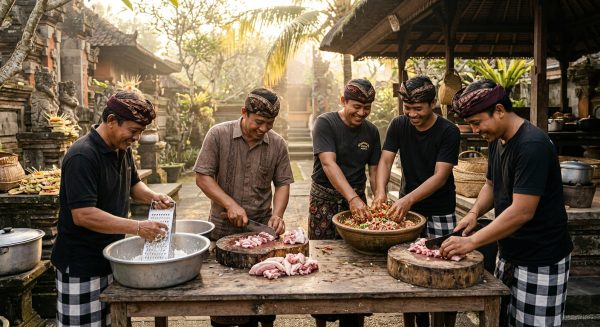 Ngelawar di Bali: Makna Filosofis di Balik Tradisi Memasak Bersama