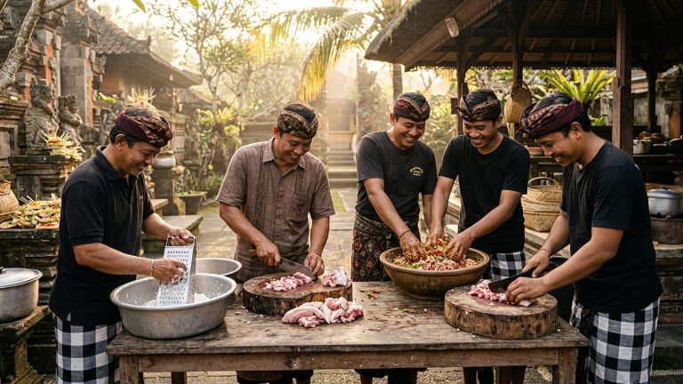 Ngelawar di Bali: Makna Filosofis di Balik Tradisi Memasak Bersama