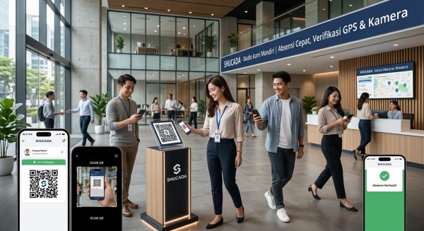 Lupakan Absensi Ruwet! SHUCADA Hadir dengan Scan QR Code Cepat, Tanpa Kontak, dan Terverifikasi GPS.