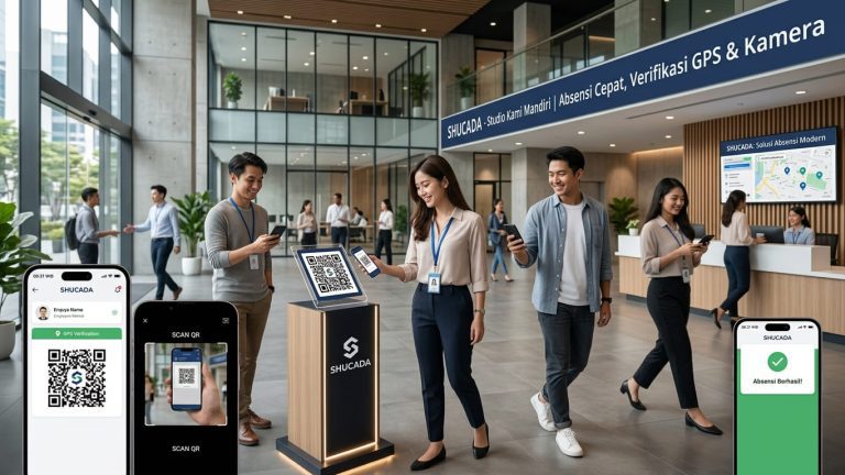 Lupakan Absensi Ruwet! SHUCADA Hadir dengan Scan QR Code Cepat, Tanpa Kontak, dan Terverifikasi GPS.