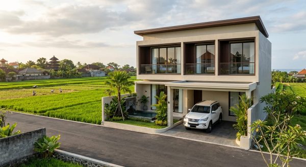 Hunian Mewah Nan Asri: Rumah Modern 3 Kamar Berlatar Sawah Hijau di Denpasar Selatan