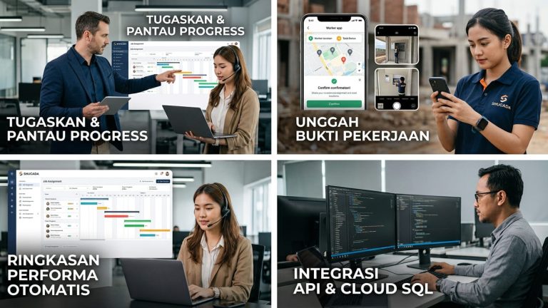 SHUCADA: Job Assignment, Pantau Progres Real-Time, Upload Bukti, dan Ringkasan Performa