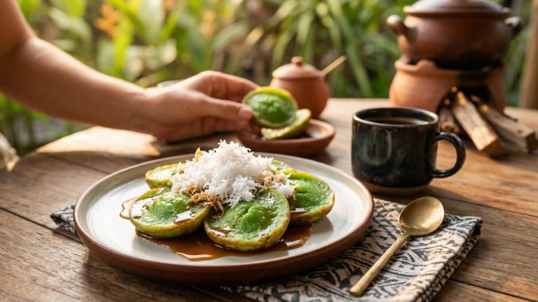 Mencicipi Jajan Laklak, Surga Kue Tradisional Bali dengan Saus Gula Merah