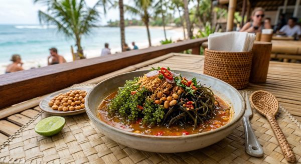Jelajah Cita Rasa Pesisir: Menikmati Rujak Bulung, Sensasi Olahan Rumput Laut Kuah Pindang Khas Bali