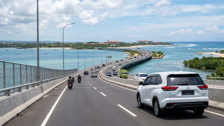Menikmati Pemandangan Jalan Tol Bali Mandara di Siang Hari