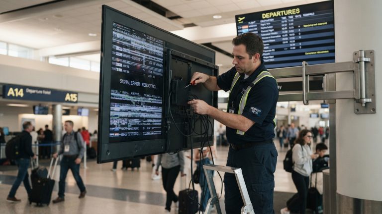 Mengatasi Masalah Eror Umum pada Sistem Flight Schedule TV Bandara